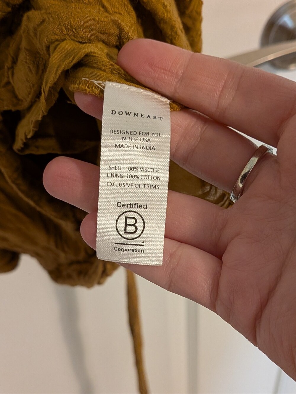 DownEast S Small Gold Knee-Length Dress - Picture 5 of 5